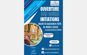 Début des cours d'initiations rentrée 2025/2026